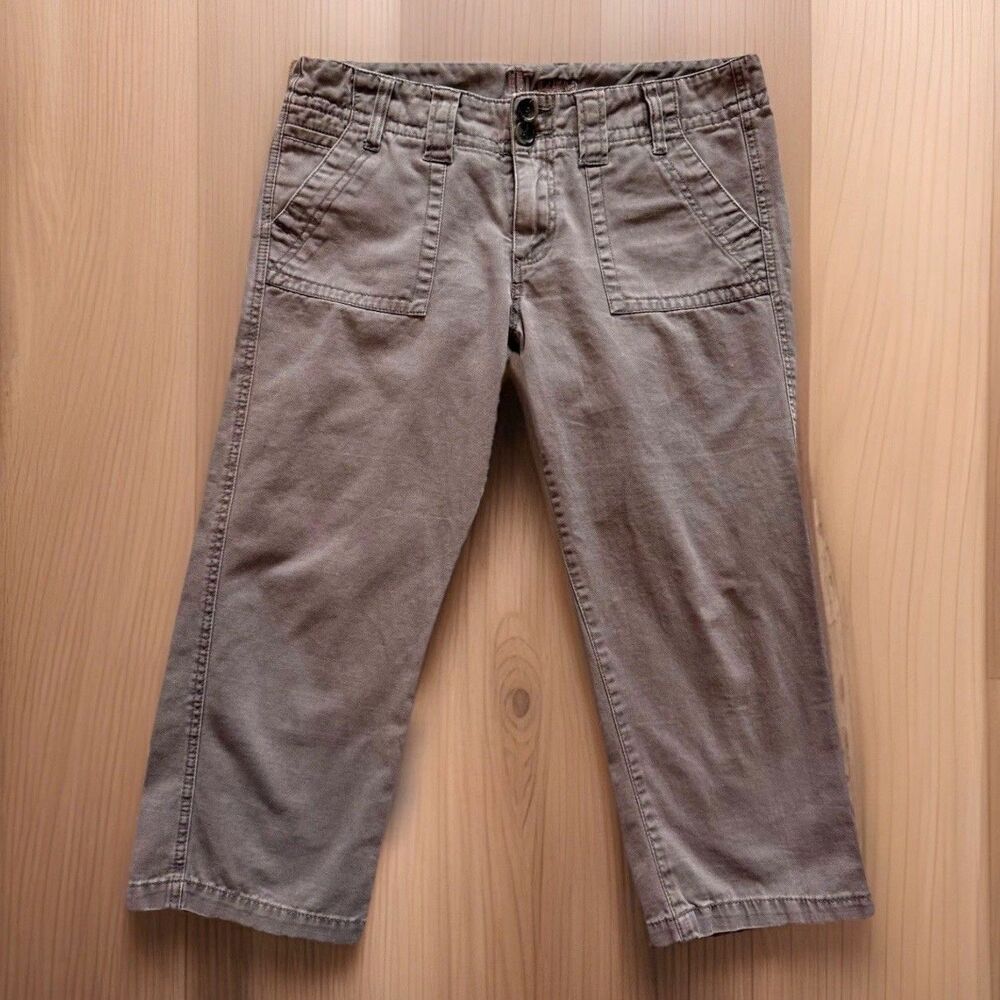 Kut From The Kloth Womens Size 10 Light Brown Cargo Utility Pants Crop Capri